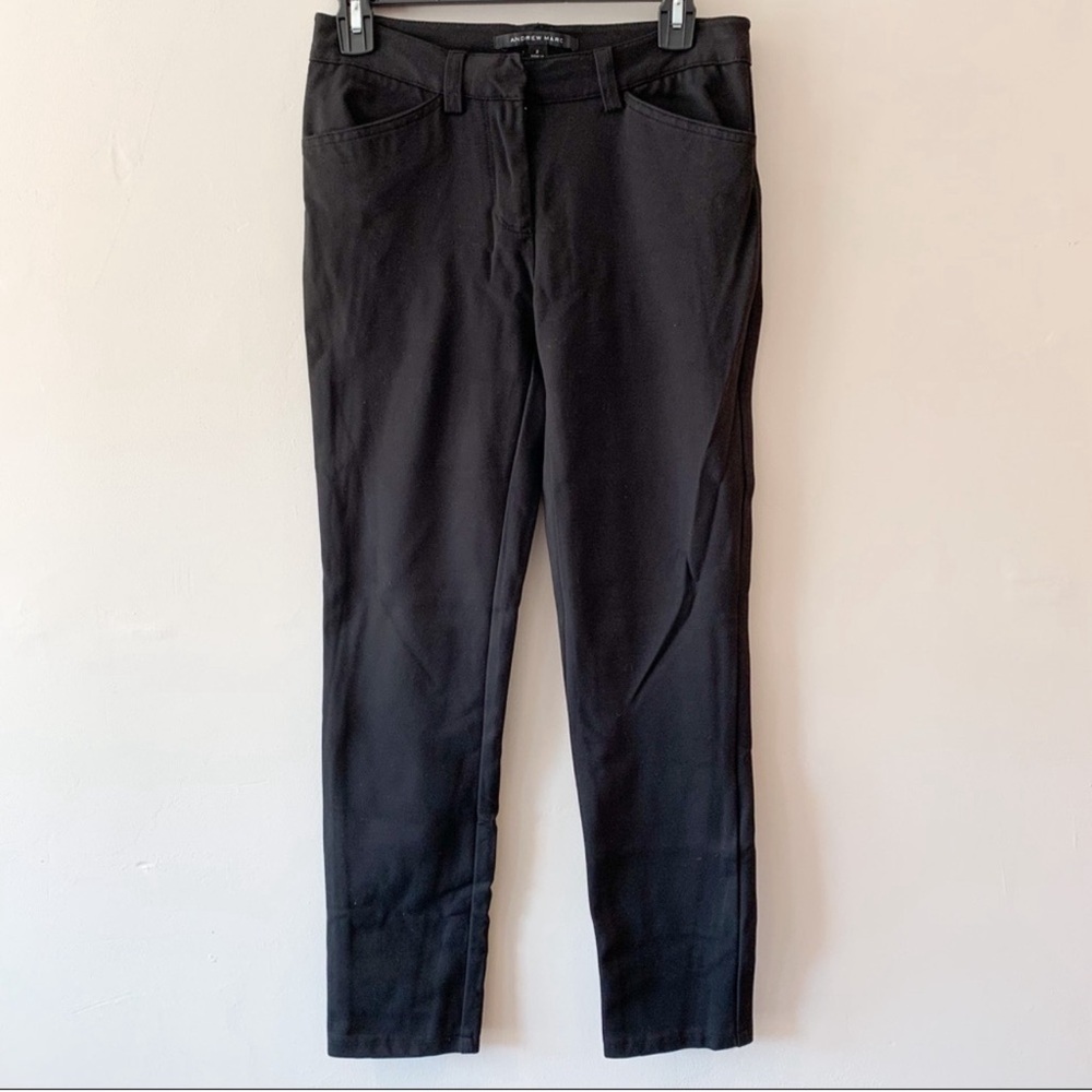Andrew Marc Black Stretch Slim Leg Trousers‎ Pants AP5KX732 Size 4